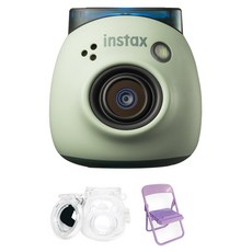FUJIFILM 富士 instax PAL 相機 開心果綠 + 透明保護殼 + 照片支架 隨機出貨 套組, 1套
