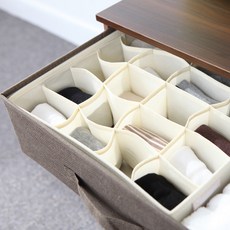 CASAMARU 24格內衣收納盒 米色, 2個