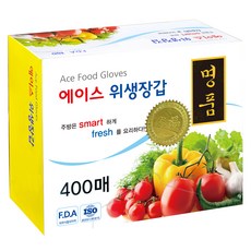韓國 ACE 名品衛生手套, 400入, 1個