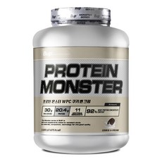 Beyond Your Power 蛋白質怪物WPC蛋白質補充劑 餅乾與奶油口味, 1個, 2kg