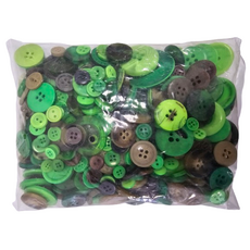 907cc 漂亮豆豆圓形DIY製作材料鈕扣套組 尺寸隨機出貨, 綠棕色混合, 1套