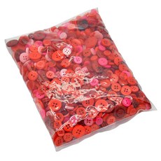 구공칠씨씨 예쁜 콩 둥근 DIY 만들기재료 단추 세트 사이즈 랜덤발송, 스몰레드혼합, 1세트