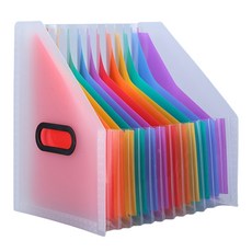 Rota 13格彩虹風琴文件夾 手提式, 1個, 白色