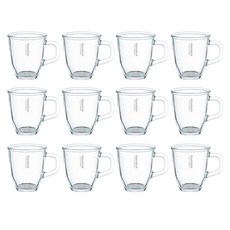 글라스락 다용도 내열강화 유리 머그컵 350ml RM-437, 투명, 12개