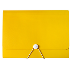 Kohimo 風琴夾 13格分類 透明索引盒 4W149, 黃色, 1個