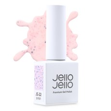 Jello Jello Milky 水磨石系列 碎片亮片凝膠指甲油, 10ml, JS-22 牛奶粉紅, 1個