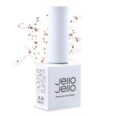 Jello Jello 牛奶水磨石系列亮片閃粉凝膠指甲油, 10ml, JS-25 純白水磨石, 1個