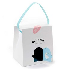 indi.k Oh Hello Rabbit 手提包裝袋, 10個, 白色
