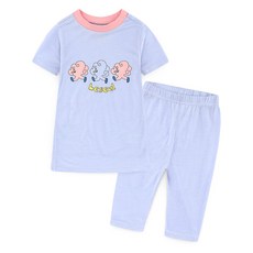 milkmilelolo 幼兒涼感雲朵短袖家居服套裝