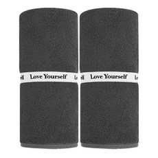 Songwol 松月 毛巾 Lennon 洗臉毛巾 220g 30支 精梳棉, 深灰色, 2個