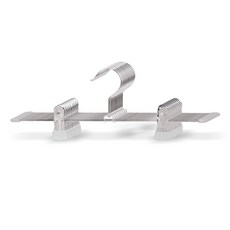 마켓플랜 원핏 논슬립 집게 바지걸이, 그레이, 10개