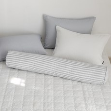 AMANTE 泡泡紗波紋身體枕頭套糖果, 北極星灰