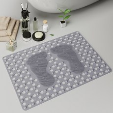 예소당 욕실 미끄럼방지 발매트 마사지 발판, 1개, 그레이