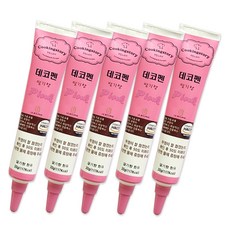 쿠킹스토리 핑크 딸기향 데코펜 초콜릿, 20g, 5개
