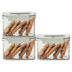 HANSSEM 食品級保鮮盒 透明, 3個, 保鮮盒 700ml