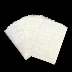 Kyungi商店 照片小卡 愛心雷射卡套 50入, 透明, 50個