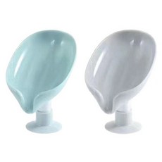 McLife 瀝水架浴室肥皂盒 2件組, 1套, 藍色 + 灰色