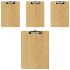 abm 辦公室A4文件板, 4個, 木紋