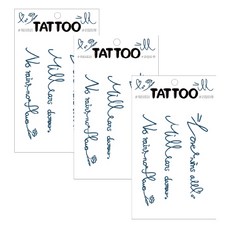Petit 小巧紋身 TS031, 草寫字體, 3個