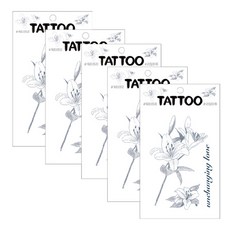 Petit 迷你紋身 TS025, 百合, 5個