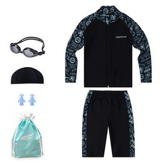 aquatica 兒童用防磨衣 一般用泳鏡 5件組 AQAJZP24001