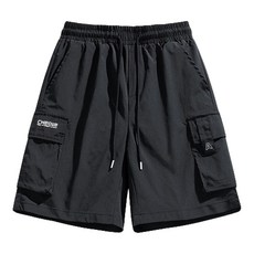 남성용 DM 밴딩 카고 포인트 하프 팬츠