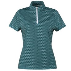 luxgolf 女性鏈條圖案短袖高爾夫球衫 ABWTS42308