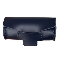 S&Q 皮革印章唇膏收納包, 1個, 黑色