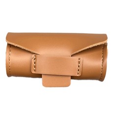 S&Q 皮革印章唇膏收納包, 1個, 胡桃棕