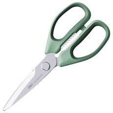 deLi 得力 多用途雙手不鏽鋼剪刀 中型 21cm TJ21, 綠色, 1個