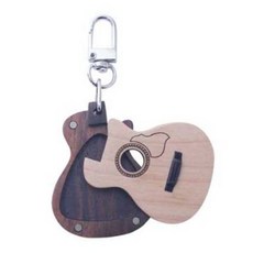 手工貝殼吉他撥片盒, 1個, 木吉他型