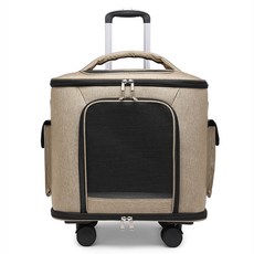 Chilsi 寵物簡易拉桿外出籠, 1個, 棕色