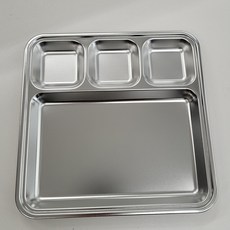 ONE LIVING 不鏽鋼四格托盤, 1個, 單一顏色