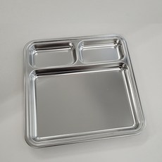 ONE LIVING 不鏽鋼3格託盤, 1個, 單一顏色