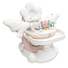 jellymom Muna增高椅 櫻花 6件組, 桃紅色 (椅子), 花束 (枕頭), 1組