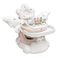 jellymom Muna增高椅 櫻花 6件組, 桃粉色(椅子）、月桂樹(枕頭）, 1組