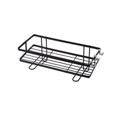 Happy Easy 免鑽孔浴室廁所馬桶收納多功能置物架 單層, 黑色, 1個