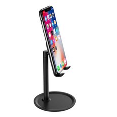 책상 스탠드 휴대폰 거치대, 블랙, 1개