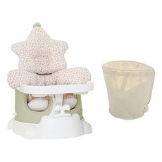 jellymom Muna增高椅 Stella 6件組, 1組, 橄欖色(椅子）、粉紅色(Stella）