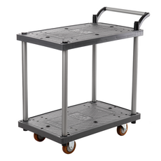 T-REX CASTER 雙層萬用手推車 灰色 (旋轉輪x2 + 固定輪x2), 1個