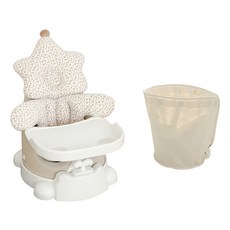 jellymom Muna增高椅 Stella 6件組, 1組, 灰色奶油色(椅子）、米色(Stella）