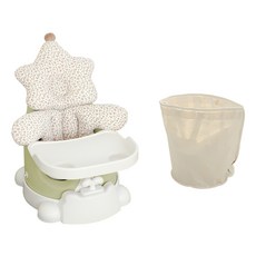 jellymom Muna增高椅 Stella 6件組, 1組, 橄欖色(椅子）、米色(Stella）