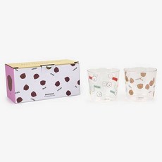 Dailylike 耐熱玻璃杯2件組, 比熊 + 貴賓犬, 1套