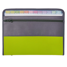 아스터 13칸 파일 서류 바인더 정리 보관함, 그린, 1개