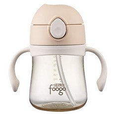 foogo 幼兒用Neutral系列PPSU學飲杯, 280ml, 米色, 1個
