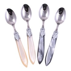 RIVADOSSI SANDRO Raulashine 咖啡匙 2款 x 2入組 象牙白 灰色, 1套, 單品