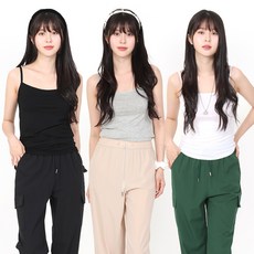 엘쏘 여성용 모달 소재 스판 끈나시 3종 세트