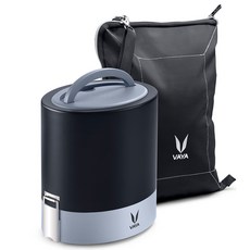 VAYA 原創 Tyffyn 保溫保冷便當盒 1000ml, 1個, 黑色