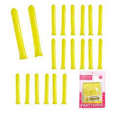 PARTYSHOW 加油棒氣球 2入, 10個, 黃色