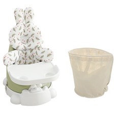 jellymom Muna Booster Chair Buddy 6種包包組, 1組, Olive(椅子）、Toto Cranberry(枕頭）